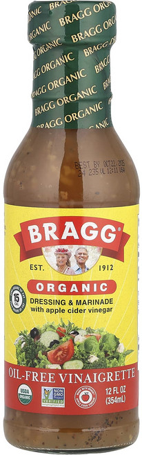 브래그 사과 사이다 식초를 넣은 유기농 드레싱 & 마리네이 Bragg Organic Dressing & Marinade with Apple Cider Vinegar 12 fl, 1개, 355ml