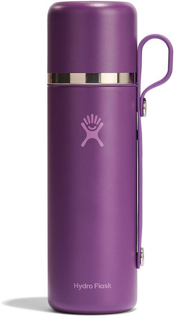 Hydro Flask Hot & Cup - 단열 스테인리스 스틸 커피용 뜨거운 음료 여행용 용기 828ml(28온스) 비치플럼 퍼플