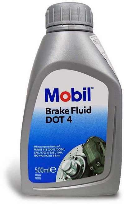 Mobil DOT 4 煞車油 500ml, 1個, BRAKE FLUID DOT4