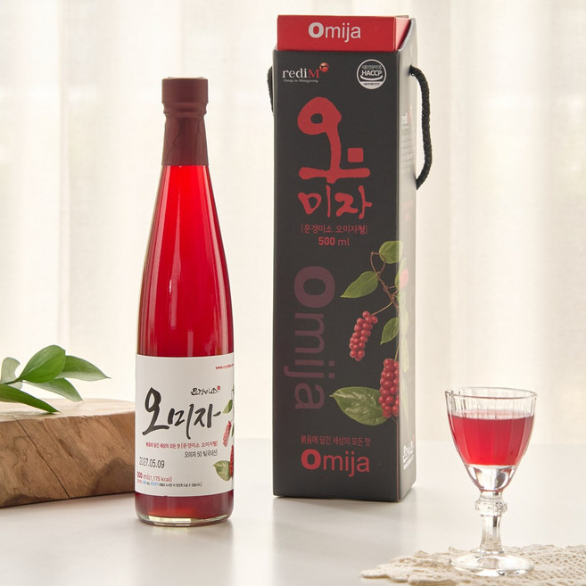 문경미소 오미자청 500ml 선물세트 1병 생오미자 숙성 발효, 1개