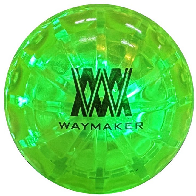 웨이메이커 WAYMAKER 투명 LED 3피스(3겹) 파크골프공 야광 발광 파크 골프 볼 라이트닝볼, 1개, 1개입, WAYMAKER LED 파크골프공(투명 그린)