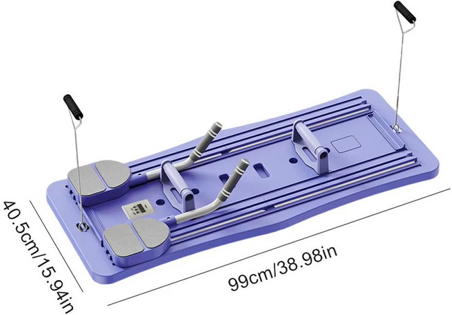 필라테스 리포머 푸쉬업 보드 복근 운동 미끄럼 방지 접이식 바디 피트니스 롤러 머신 타이머 카운터, 4. Purple with timer, 1개