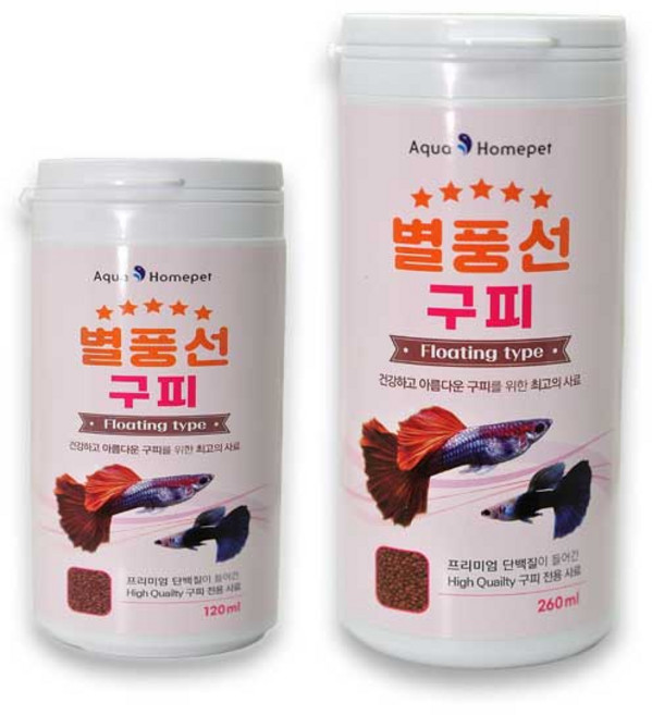 가성아쿠아홈펫 별풍선 구피 사료, 260ml, 1개