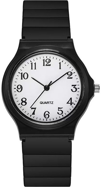 기본 화이트 저소음 손목시계 데일리 학생 군인 직장인 수능시계 커플시계