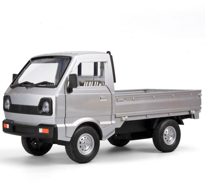 鈴木經典小貨車合金汽車模型, 1個, 銀色小貨車（不帶金條）