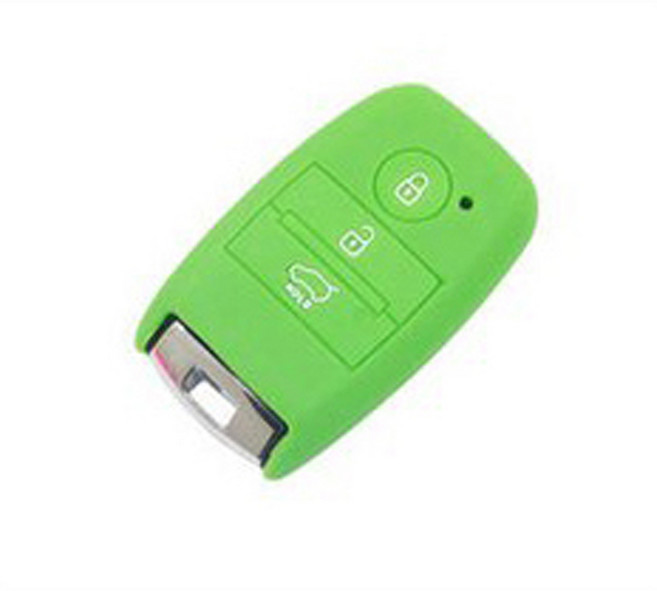 기아 호환 실리콘 키케이스, 스마트3버튼, 그린, .