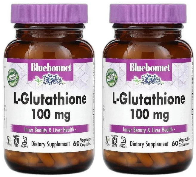 블루보넷 뉴트리션 L-글루타티온 100mg 60 베지 캡슐 2병 - 쿠팡