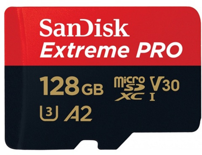 SANDISK Extreme PRO A2 V30 micro SDXC U3 UHS-I 高速 200M, 128GB, 1個