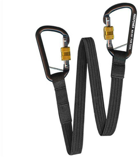 맥스파워 경량 2구 카라비너 홀딩밴드 MX-301 낙하방지, 1개