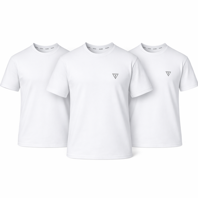 게스 GUESS 셔츠 티셔츠 반팔 교복 반팔티 라운드 남자