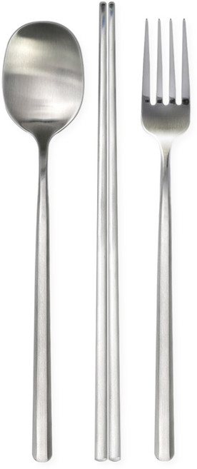 브리앙뜨 펄인러브 수저+포크세트, 1세트, 숟가락+젓가락+포크, 실버