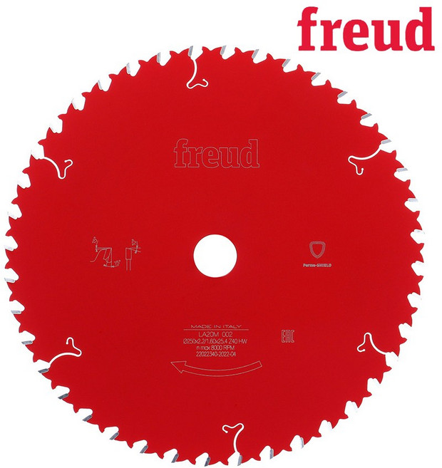 프레우드 목재용 원형톱날 LA20M002 250mm(10인치) 40T, 1개