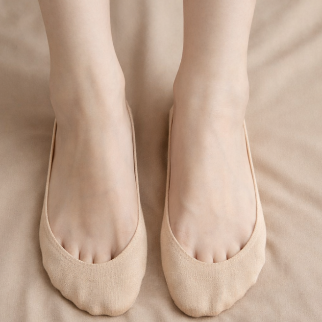 코코 여성용 여름 양말 논슬립 순면 페이크삭스 벗겨지지않는 덧신