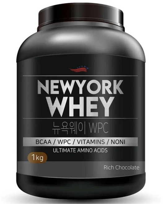 뉴욕웨이 WPC 초코맛 단백질보충제 헬스보충제 웨이프로틴 농축유청단백, 1kg, 1개
