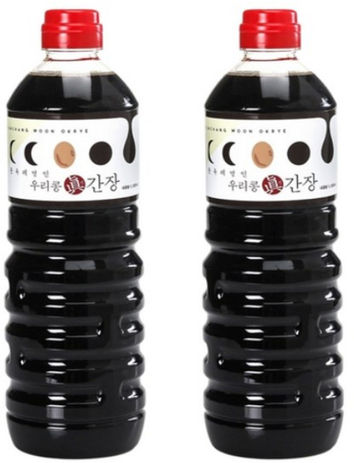 기획특가순창문옥례 명인 우리콩 진간장, 2개, 1L