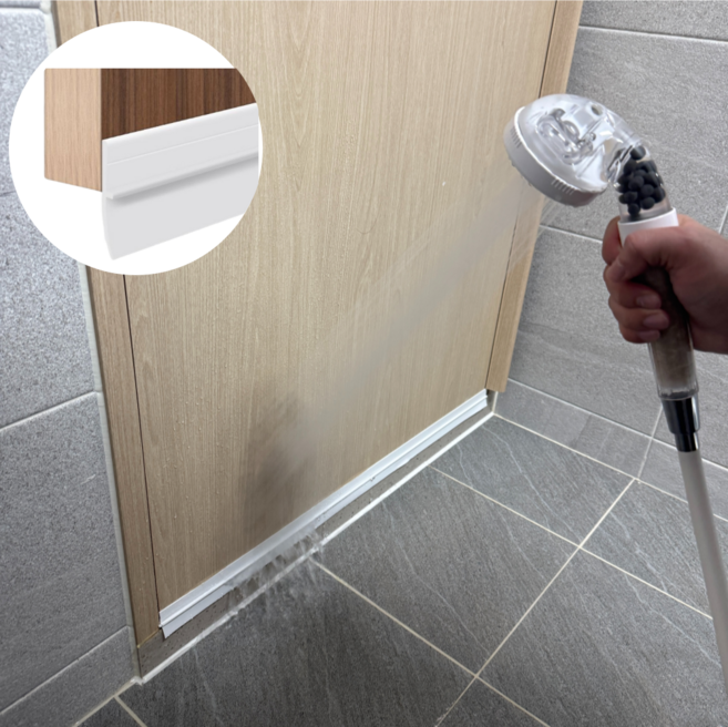 비바룸 욕실문 물막이 방풍 문틈막이, 화이트, 2개