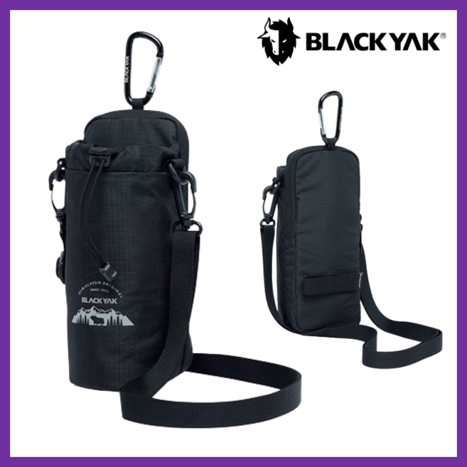 블랙야크 야크멀티보틀포켓A 물통 휴대 다용도 미니 파우치 핸드폰 수납케이스, BLACK