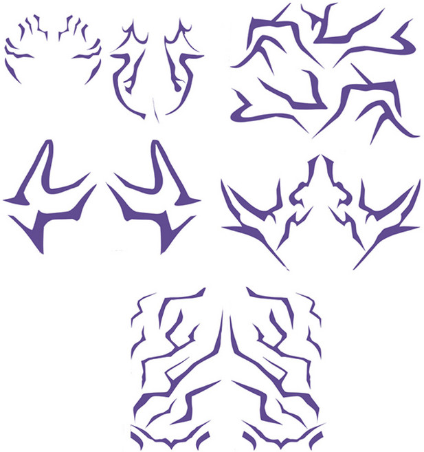 하늬바람 케데헌 사자보이즈 타투스티커 8종세트, 1개, 퍼플