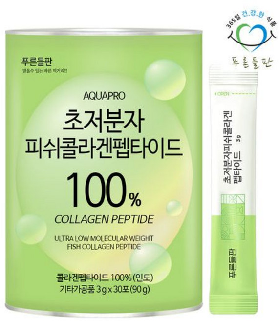 푸른들판 100% 초저분자 피쉬 콜라겐 펩타이드 30포 1개