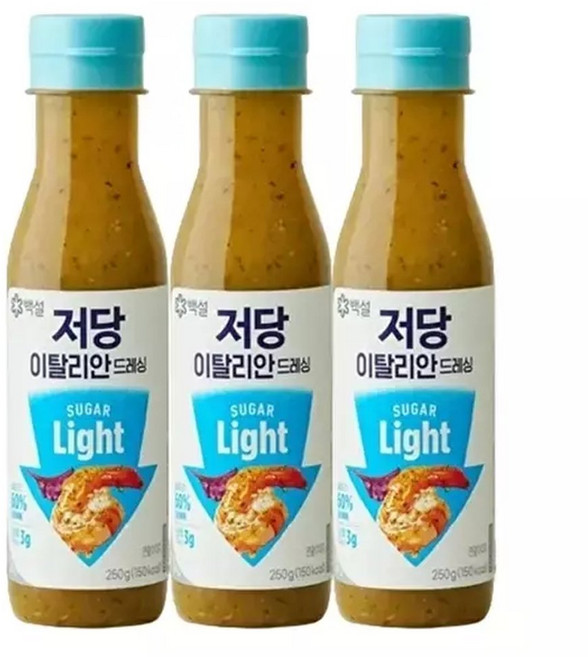 하프클럽/CJ제일제당백설 저당 이탈리안드레싱 250g x3개, 3개