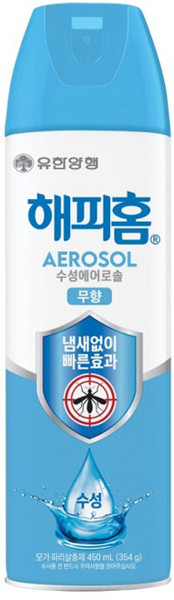 해피홈 수성 에어로솔 살충제 무향, 1개, 450ml