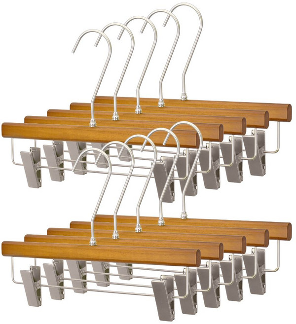 올지 헤리티지 원목 집게 바지걸이, 10개
