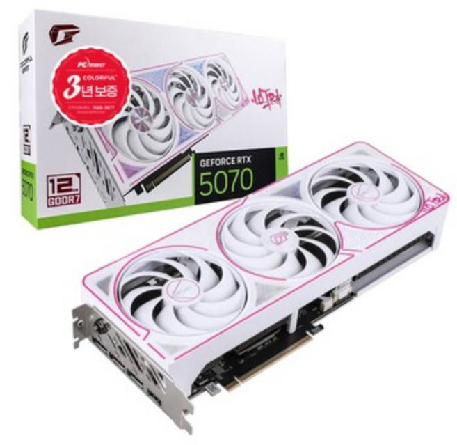 COLORFUL iGame Geforce RTX 5070 Ultra OC White D7 12GB 피씨디렉트 그래픽카드 VGA