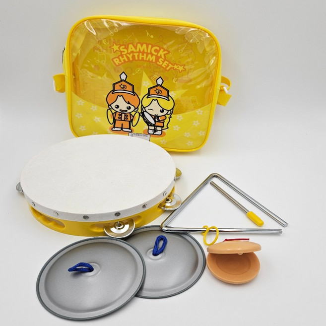 음악 학습용 리듬악기세트 탬버린 캐스터네츠 트라이앵글 심벌즈, 상세페이지 참조, 1개