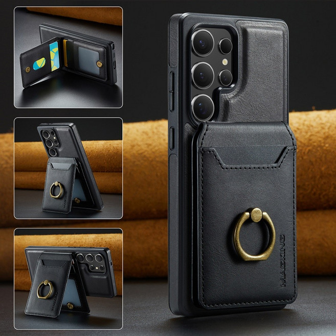 Motria갤럭시S25/S25플러스/S25울트라 가죽 맥세이프 그립톡 카드지갑 케이스 고급 보호 케이스