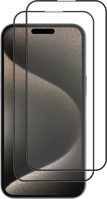 5세컨즈 아이폰15 프로맥스 3D 풀커버 강화유리 휴대폰 액정보호필름 2매, 2개