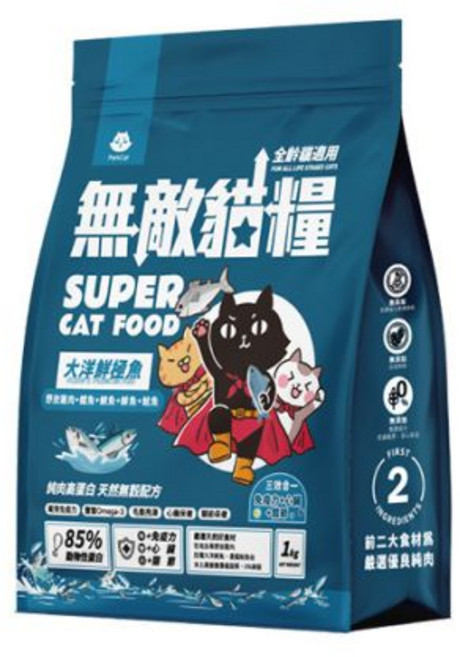 ParkCat 無敵貓糧 大洋鮮極魚 含豐富 Omega-3 DHA 和 EPA, 1kg, 1, 雞肉、魚肉