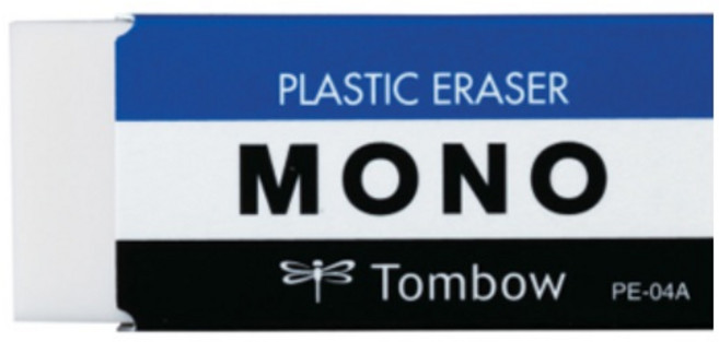더주니 톰보 스탠다드 모노 지우개 10개 세트, 백색 중형