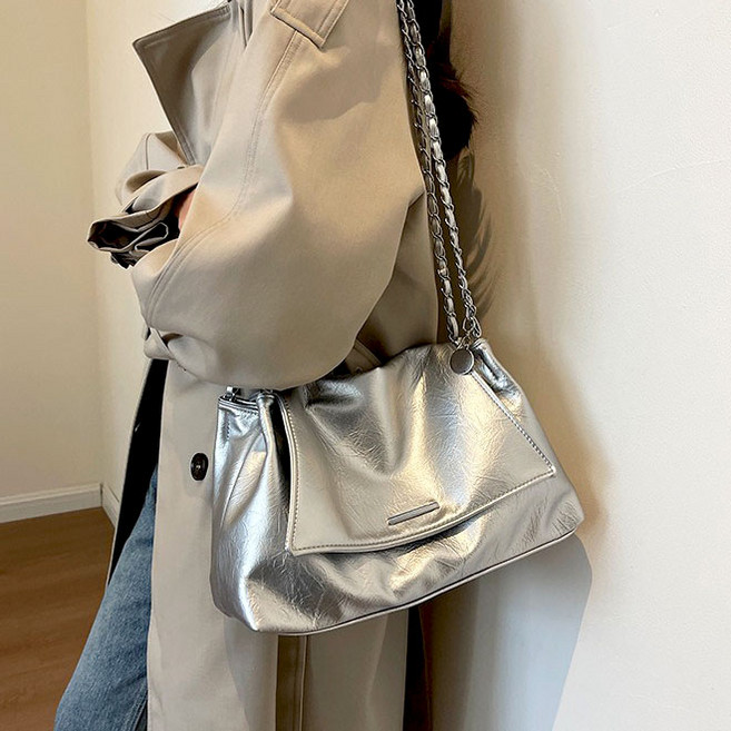 Modern Fashion 여성 클래식 체인 숄더백 실버 크로스백 MS21