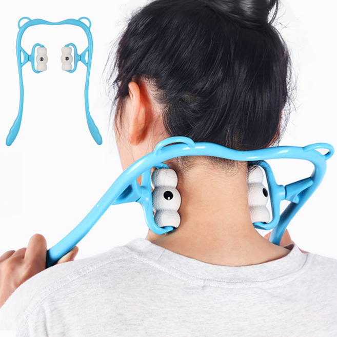 웰메디 각도조절 승모근 경추 목 뒷목 안마기 마사지기, 2. 블루(bu.)