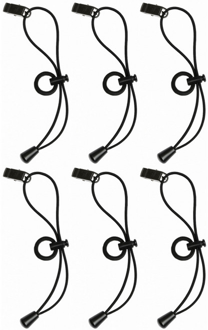 원더블 바지 밑단 고정 집게, 블랙, 6개