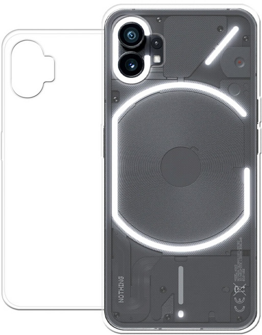 미스터마켓 낫싱폰원 케이스 강화유리 투명젤리 글라스 TPU 액정보호필름, 크리스탈 투명젤리, 1개