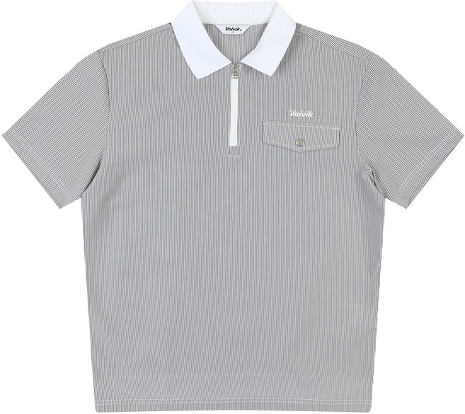 볼빅 10%다운로드쿠폰 남성 골프 서커 반집업 반팔 티셔츠 VMTSO452_BK