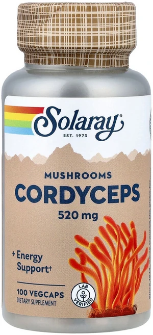 솔라레이 동충하초 버섯 520mg 베지 캡슐 100정, SOR01199, 1개 - 쿠팡