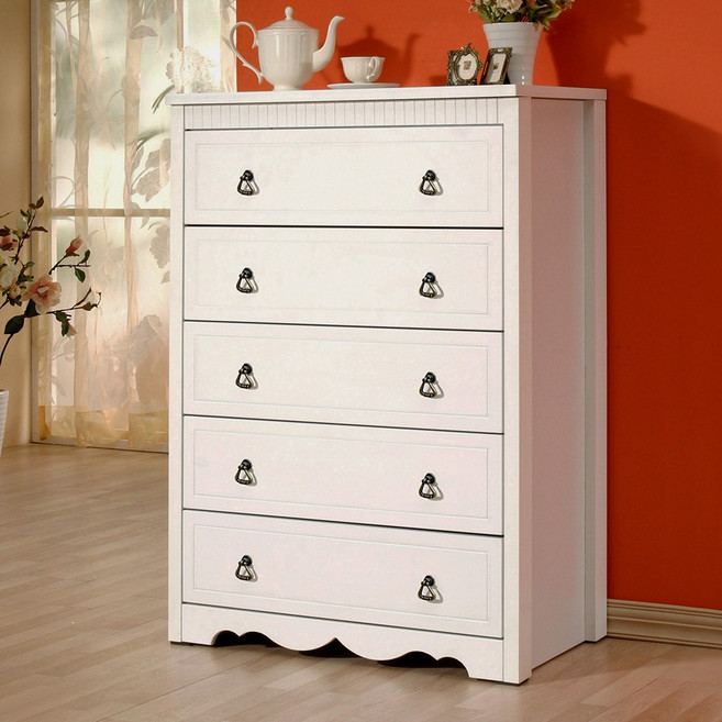 미자크 화이트 5단서랍장 / 수납장 옷 틈새 서랍장 수납함 800, 5단, 화이트(빗살)