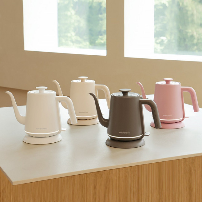 제니퍼룸 무드등 전기 드립포트 0.8L 4color, 핑크