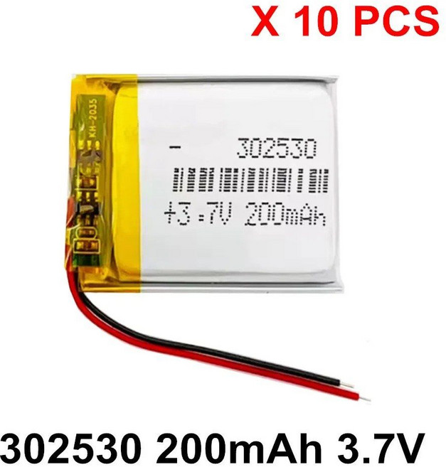 10PCS 302530 402530 502530 602530 702530 802530 902530 102530 리튬 배터리 MP4 MP5 GPS PSP 시계 운전 레코더, 10