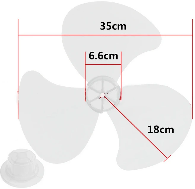 쿠쿠스토어 가정 플라스틱 선풍기 블레이드 받침대 실내 공기질 팬 난방 냉각 너트 커버 포함 3 1 인치, 02 white
