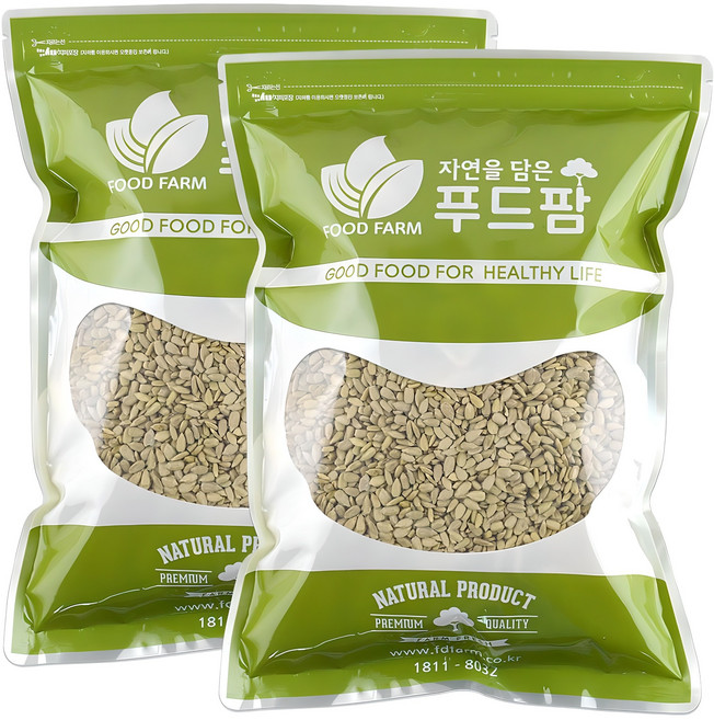 푸드팜 해바라기씨 최근통관 햇제품, 1kg, 2개