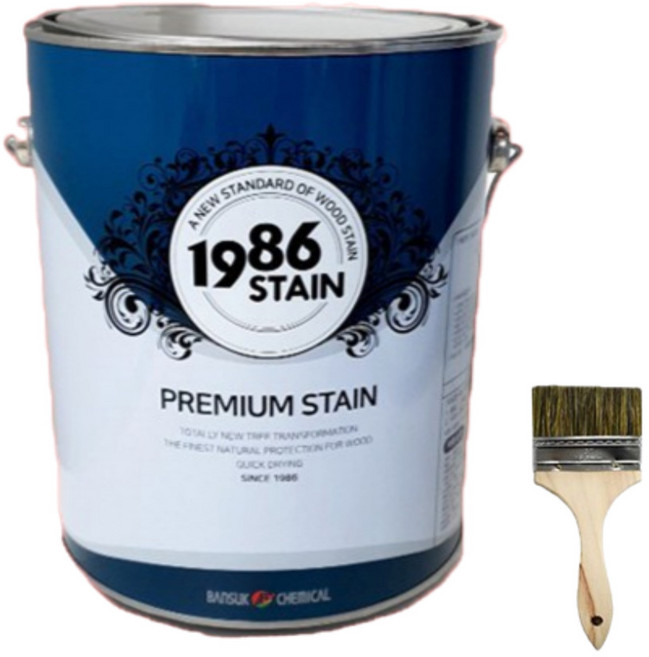 1986 천연 오일스테인 투명 데크 나무방수 목재용 니스칠 야외테이블 평상 테라스 방부목 페인트 오일스텐, 마호가니, 1개, 4L, 4리터