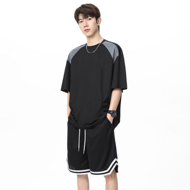 남자 반팔 트레이닝복 여름 세트 냉감 런닝 루즈핏 캐주얼 운동복