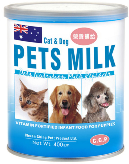 C.C.P 寵物營養強化奶粉 犬貓通用, 1個, 400g, 牛奶
