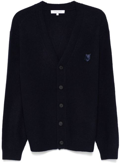 메종키츠네 볼드 폭스 헤드 골지 가디건