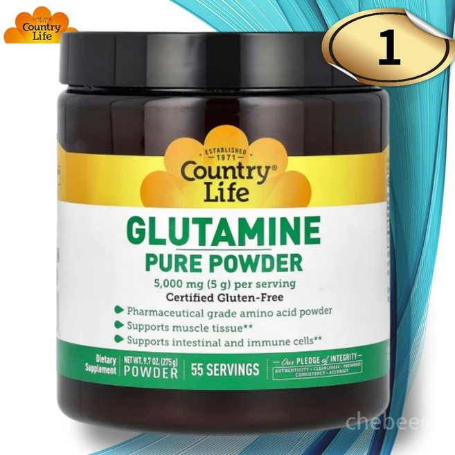 2+1 컨트리라이프 글루타민 퓨어 파우더 5000mg 275g Glutamine 아미노산, 275g 3병 - 쿠팡