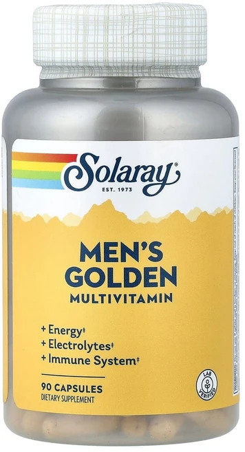 솔라레이 남성용 골든 종합비타민 캡슐 90정, 1개 - 쿠팡