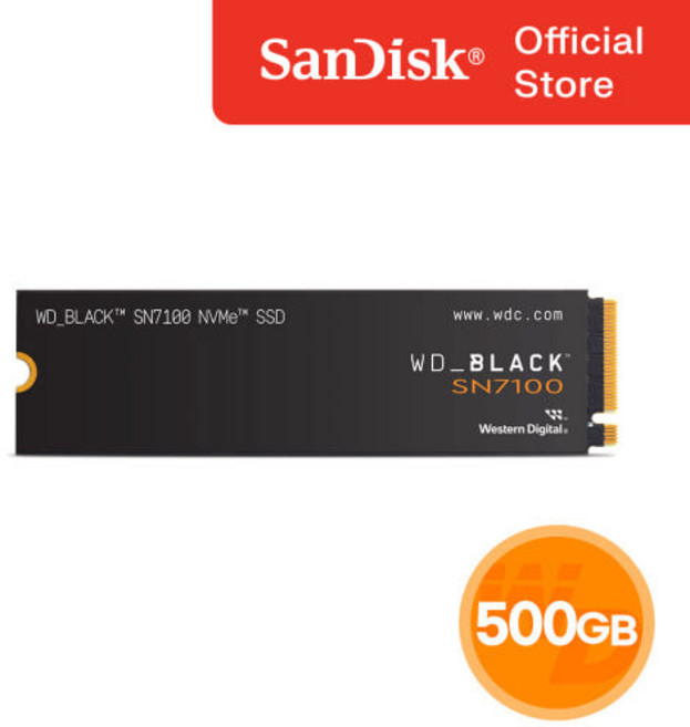 WD Black SN7100 m.2 SSD, 500GB, WDS500G4X0E